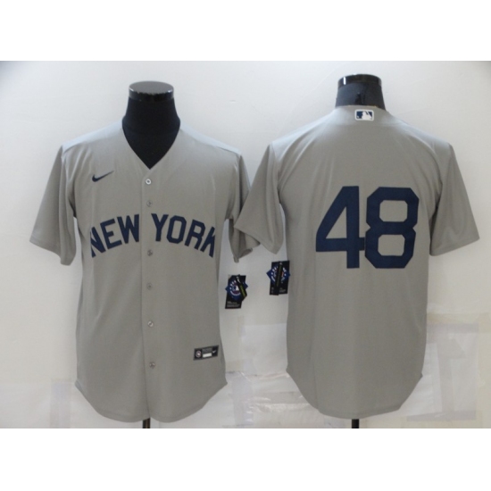 Men's New York Yankees #48 Anthony Rizzo Gray Game 2021 Field of Dreams Jersey - Ujersey