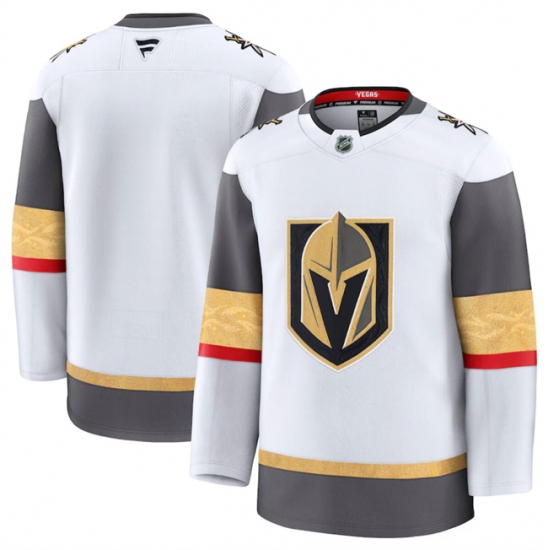 Men's Vegas Golden Knights Blank White 2024-25 Home Stitched Hockey Jersey - Ujersey