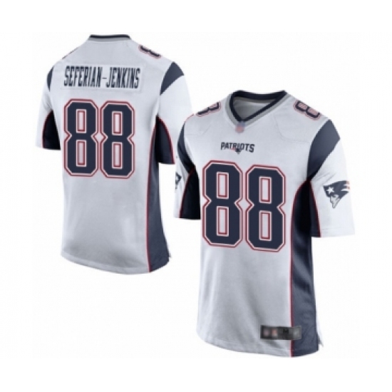 Men's New England Patriots #88 Austin Seferian-Jenkins Game White Football Jersey - Ujersey