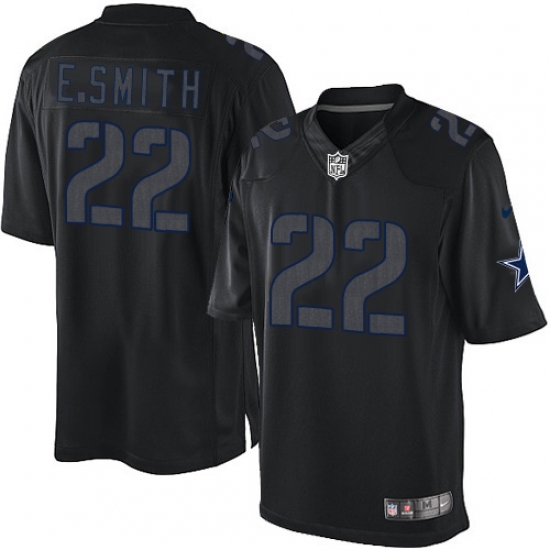 Youth Nike Dallas Cowboys #22 Emmitt Smith Limited Black Impact NFL Jersey - Ujersey
