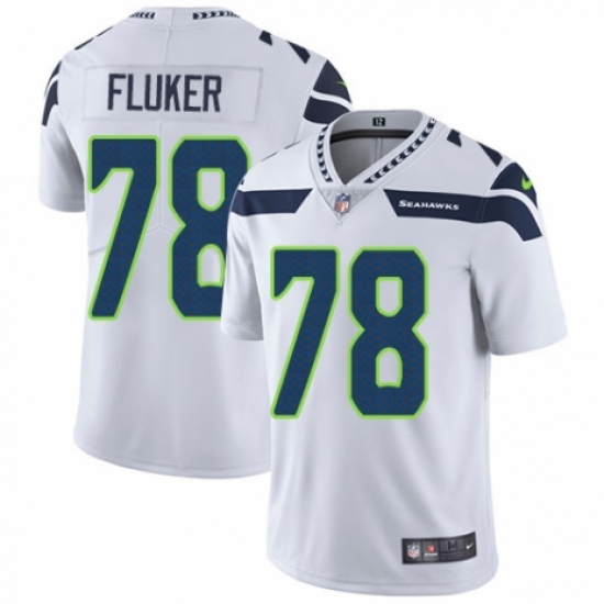 Men's Nike Seattle Seahawks #78 D.J. Fluker White Vapor Untouchable Limited Player NFL Jersey - Ujersey