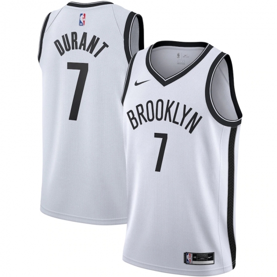 Men's Brooklyn Nets #7 Kevin Durant Nike White 2020-21 Swingman Jersey - Ujersey