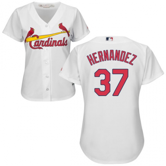Women's Majestic St. Louis Cardinals #37 Keith Hernandez Replica White Home Cool Base MLB Jersey - Ujersey