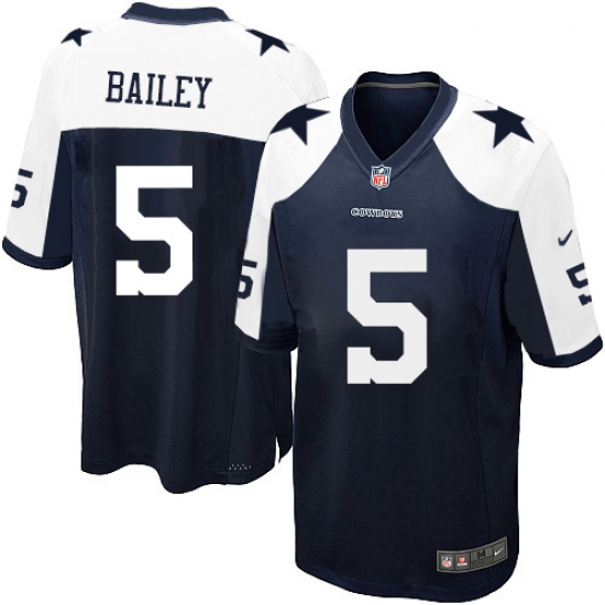Men's Nike Dallas Cowboys #5 Dan Bailey Game Navy Blue Throwback Alternate NFL Jersey - Ujersey