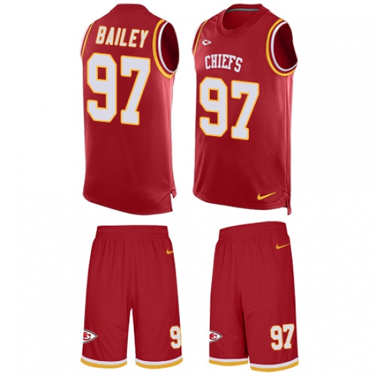 Men's Nike Kansas City Chiefs #97 Allen Bailey Limited Red Tank Top Suit NFL Jersey - Ujersey