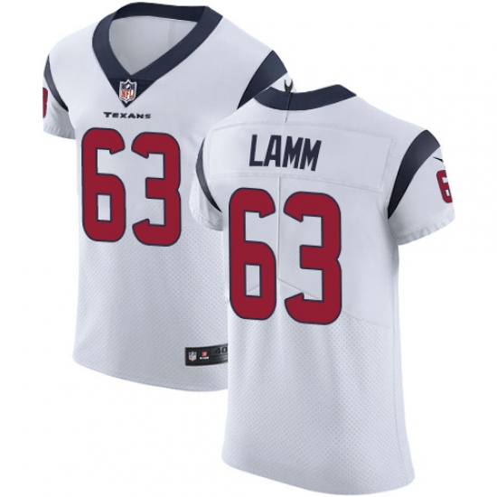 Men's Nike Houston Texans #63 Kendall Lamm White Vapor Untouchable Elite Player NFL Jersey - Ujersey