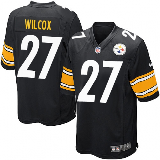 Men's Nike Pittsburgh Steelers #27 J.J. Wilcox Game Black Team Color NFL Jersey - Ujersey