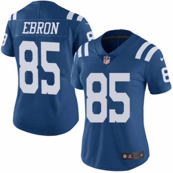 Women's Nike Indianapolis Colts #85 Eric Ebron Limited Royal Blue Rush Vapor Untouchable NFL Jersey - Ujersey