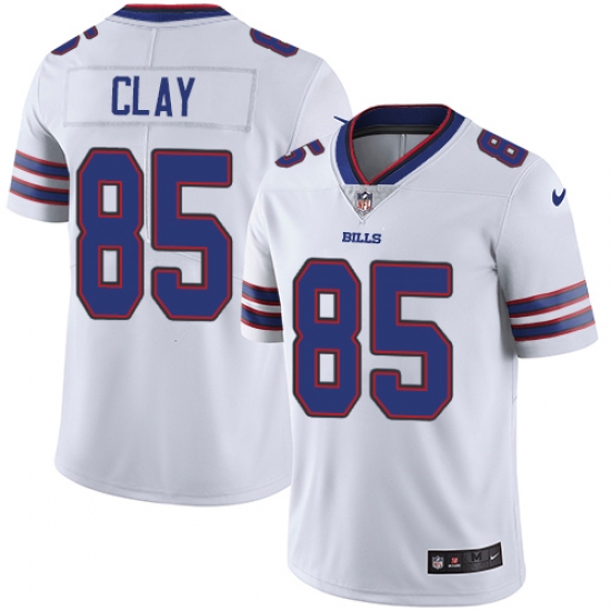 Men's Nike Buffalo Bills #85 Charles Clay White Vapor Untouchable Limited Player NFL Jersey - Ujersey