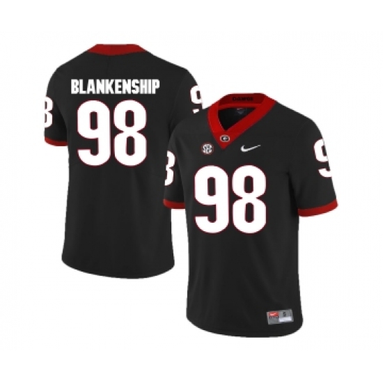 Georgia Bulldogs 98 Rodrigo Blankenship Black College Football Jersey - Ujersey