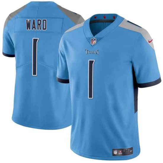 Men's Tennessee Titans #1 Cameron Ward Blue 2025 Draft Vapor Untouchable Football Stitched Jersey - Ujersey