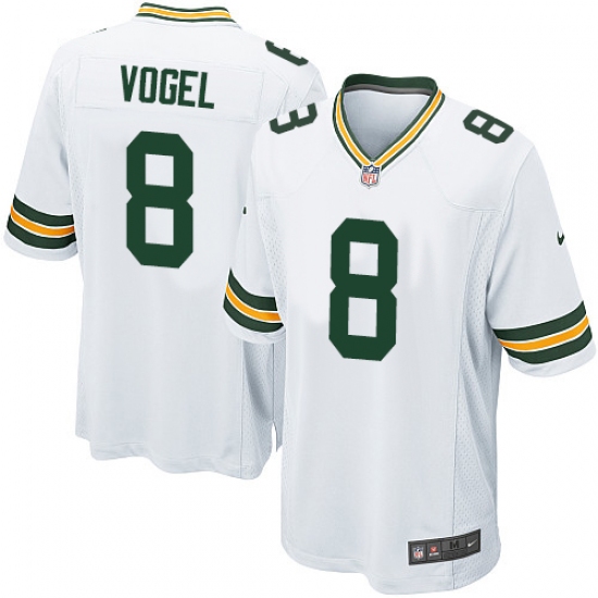 Men's Nike Green Bay Packers #8 Justin Vogel Game White NFL Jersey - Ujersey