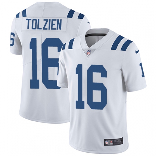 Youth Nike Indianapolis Colts #16 Scott Tolzien White Vapor Untouchable Limited Player NFL Jersey - Ujersey