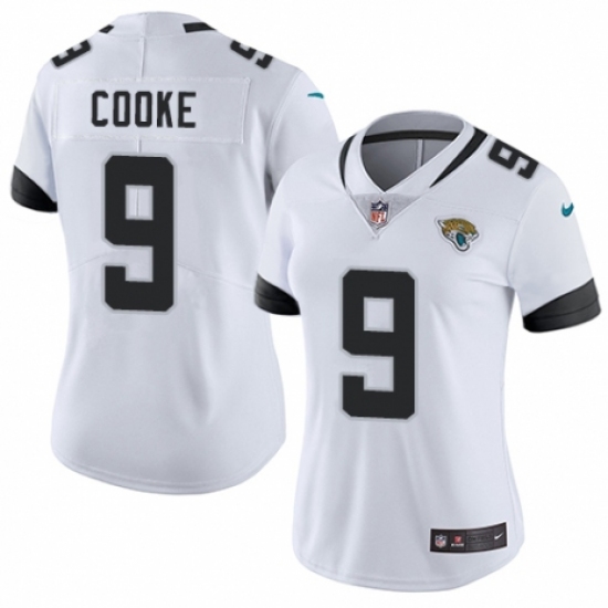 Women's Nike Jacksonville Jaguars #9 Logan Cooke White Vapor Untouchable Limited Player NFL Jersey - Ujersey