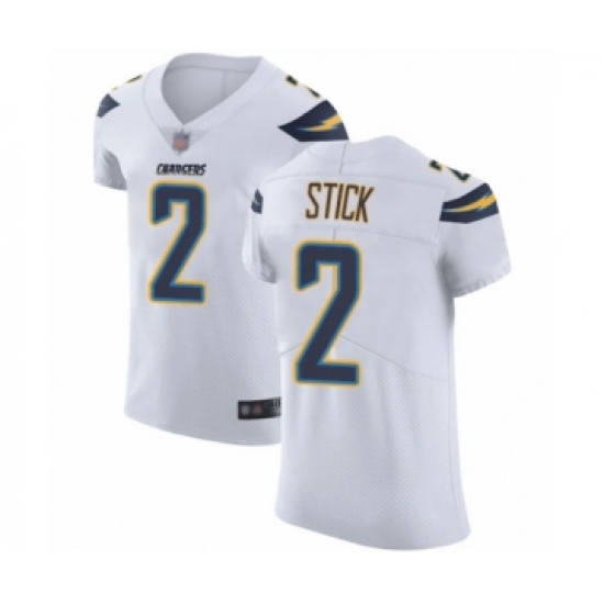 Men's Los Angeles Chargers #2 Easton Stick White Vapor Untouchable Elite Player Football Jersey - Ujersey