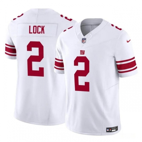 Men's New York Giants #2 Drew Lock White 2023 F.U.S.E. Vapor Untouchable Limited Football Stitched Jersey - Ujersey