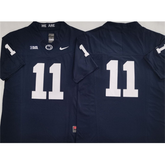 Men's Penn State Nittany Lions #11 Abdul Carter Navy 2024 F.U.S.E. No Name Stitched Jersey - Ujersey