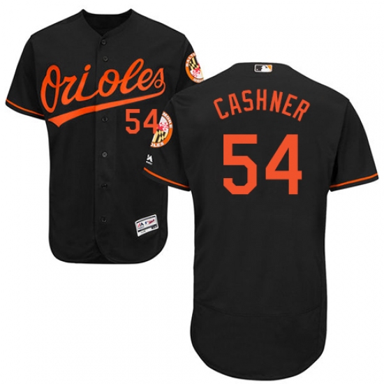 Men's Majestic Baltimore Orioles #54 Andrew Cashner Black Alternate Flex Base Authentic Collection MLB Jersey - Ujersey