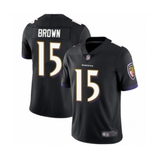 Youth Baltimore Ravens #15 Marquise Brown Black Alternate Vapor Untouchable Limited Player Football Jersey - Ujersey