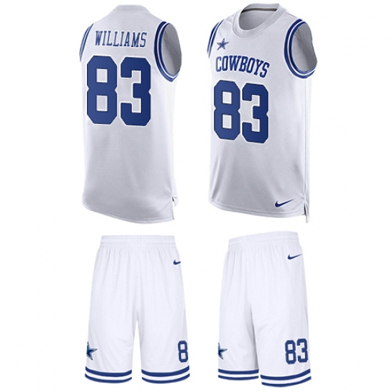 Men's Nike Dallas Cowboys #83 Terrance Williams Limited White Tank Top Suit NFL Jersey - Ujersey