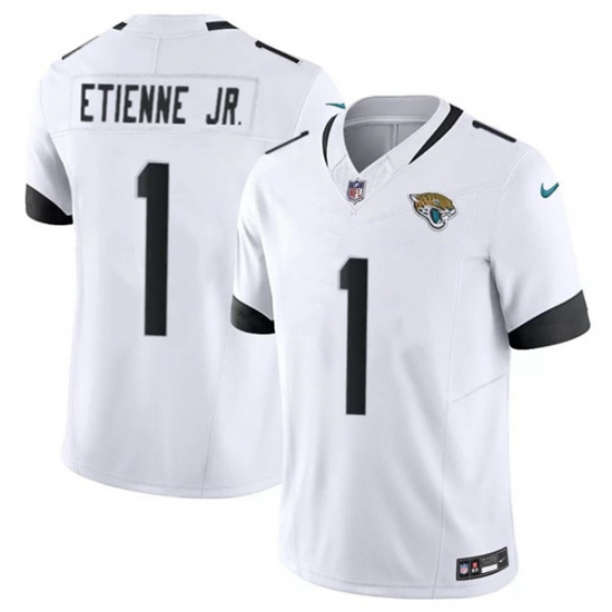 Men's Jacksonville Jaguars #1 Travis Etienne Jr. White 2023 F.U.S.E Vapor Untouchable Limited Football Stitched Jersey - Ujersey