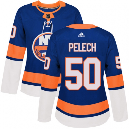 Women's Adidas New York Islanders #50 Adam Pelech Premier Royal Blue Home NHL Jersey - Ujersey