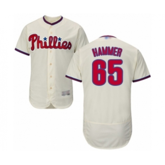Men's Philadelphia Phillies #65 JD Hammer Cream Alternate Flex Base Authentic Collection Baseball Player Jersey - Ujersey