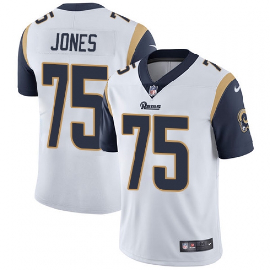 Youth Nike Los Angeles Rams #75 Deacon Jones White Vapor Untouchable Limited Player NFL Jersey - Ujersey