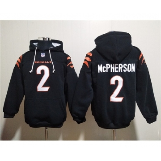 Men's Cincinnati Bengals #2 Evan McPherson Black Pullover Hoodie - Ujersey