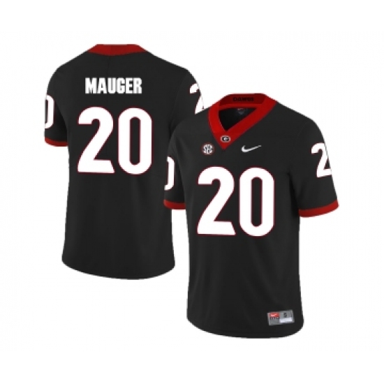 Georgia Bulldogs 20 Quincy Mauger Black College Football Jersey - Ujersey