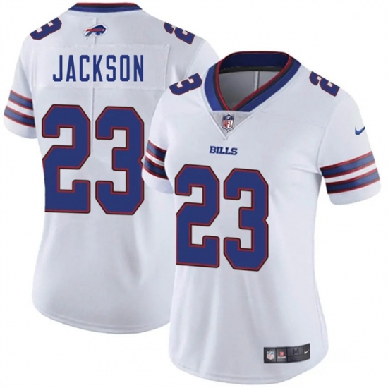 Women's Buffalo Bills #23 Dane Jackson White Vapor Stitched Football Jersey(Run Small) - Ujersey