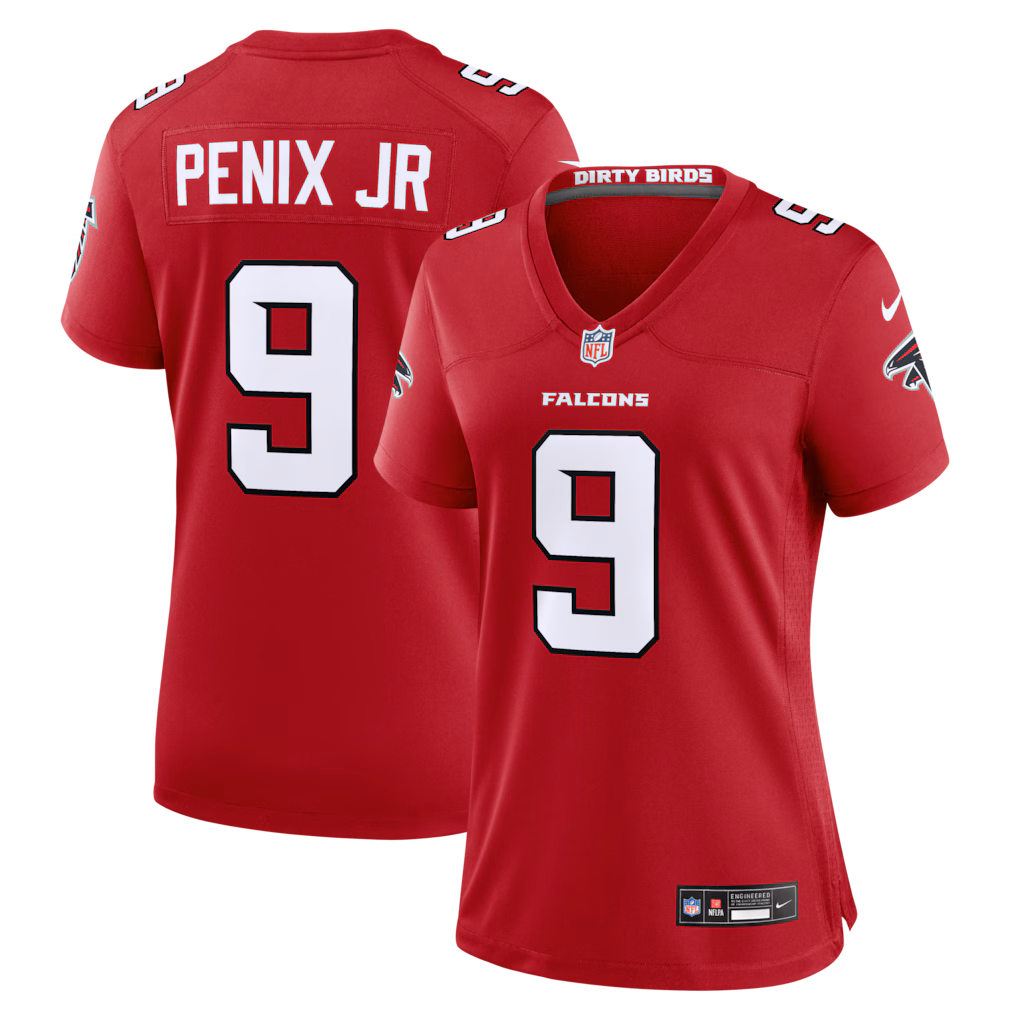 Women's Atlanta Falcons Michael Penix Jr. Nike Red Game Jersey - Ujersey Shop