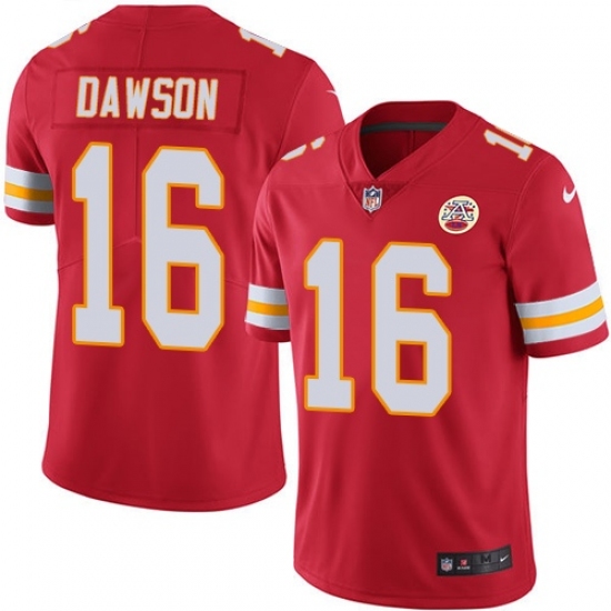 Youth Nike Kansas City Chiefs #16 Len Dawson Red Team Color Vapor Untouchable Limited Player NFL Jersey - Ujersey