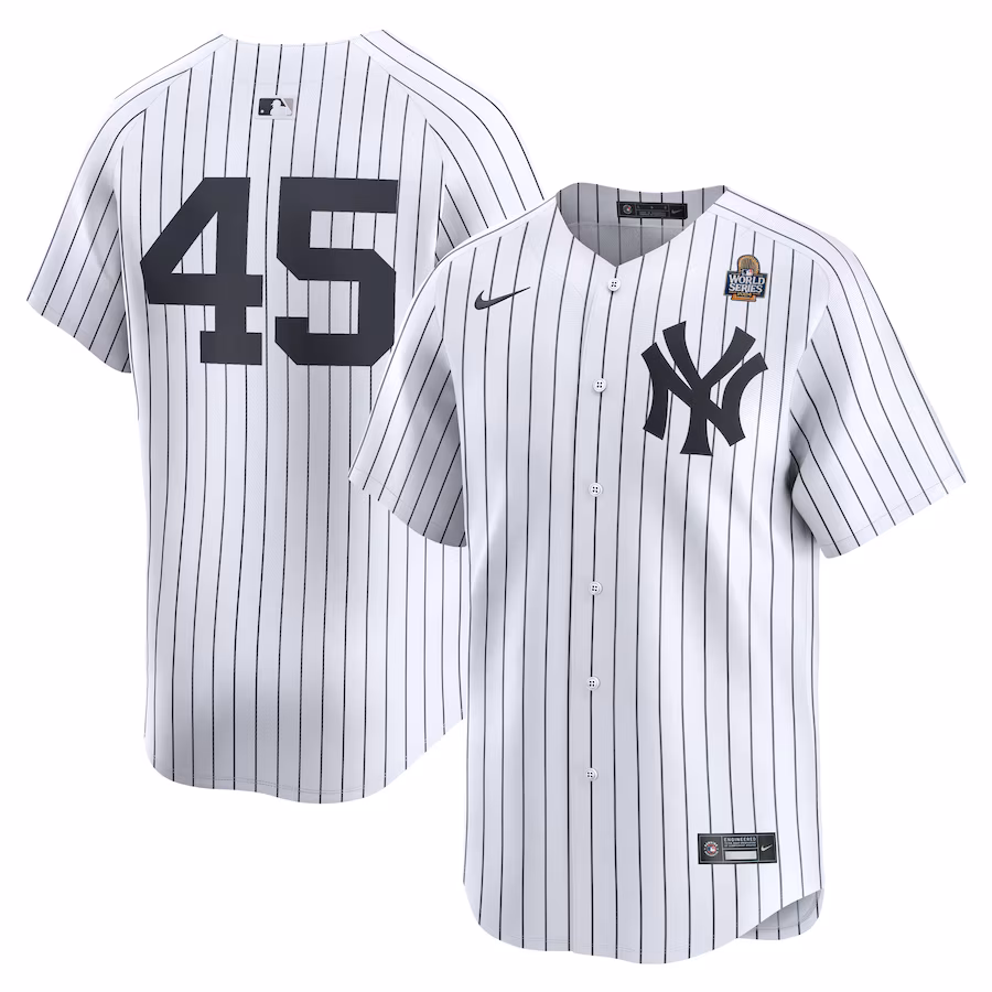 Men's New York Yankees Gerrit Cole Nike White 2024 World Series Limited Player Jersey - Ujersey NHL