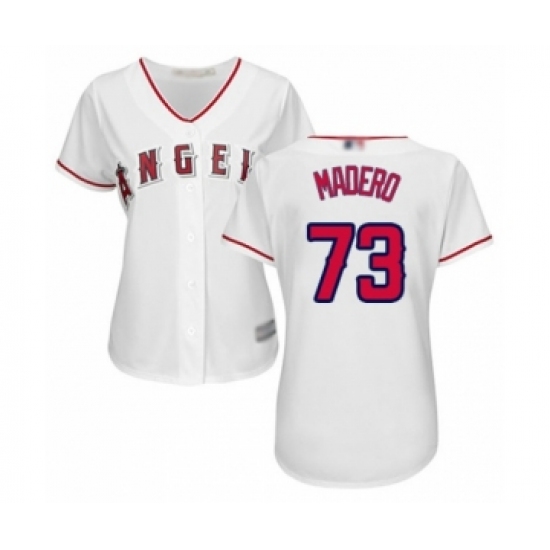 Women's Los Angeles Angels of Anaheim #73 Luis Madero Authentic White Home Cool Base Baseball Player Jersey - Ujersey