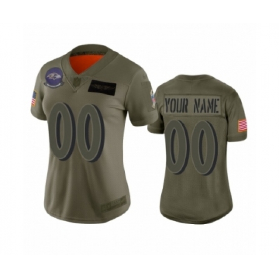 Women's Baltimore Ravens Customized Camo 2019 Salute to Service Limited Jersey - Ujersey