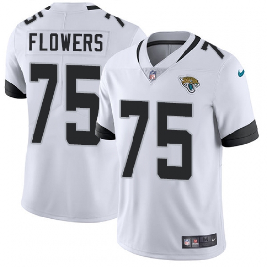 Youth Nike Jacksonville Jaguars #75 Ereck Flowers White Vapor Untouchable Limited Player NFL Jersey - Ujersey