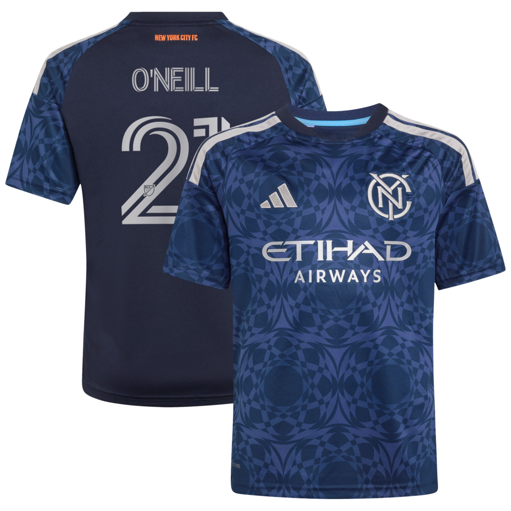 Youth New York City FC Aiden O’Neill adidas Blue 2026 The All Nations Kit Replica Jersey - Ujersey