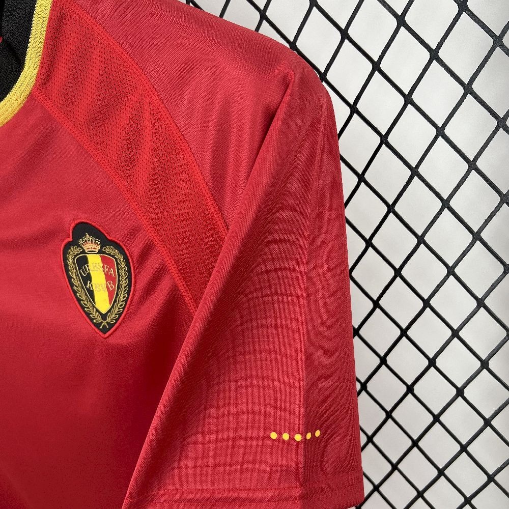 Belgium Retro Soccer Jersey Home Custom Shirt 2000 - ujerseystore