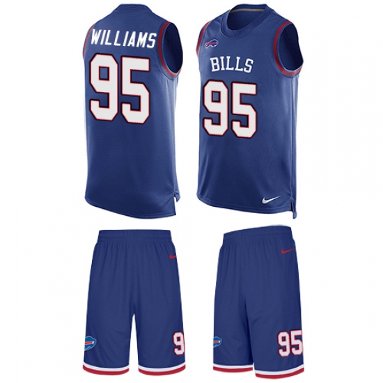 Men's Nike Buffalo Bills #95 Kyle Williams Limited Royal Blue Tank Top Suit NFL Jersey - Ujersey