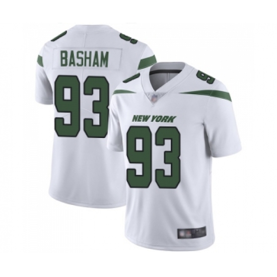 Men's New York Jets #93 Tarell Basham White Vapor Untouchable Limited Player Football Jersey - Ujersey