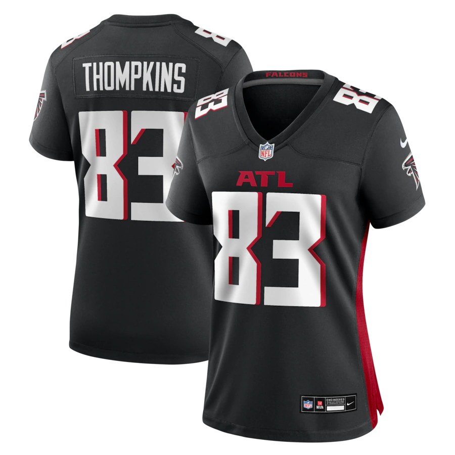 Women's Atlanta Falcons Deven Thompkins Nike Black Team Game Jersey - Ujersey