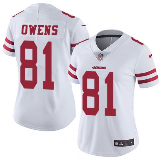 Women's Nike San Francisco 49ers #81 Terrell Owens Elite White NFL Jersey - Ujersey