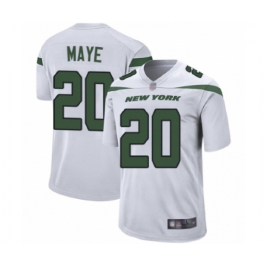Men's New York Jets #20 Marcus Maye Game White Football Jersey - Ujersey