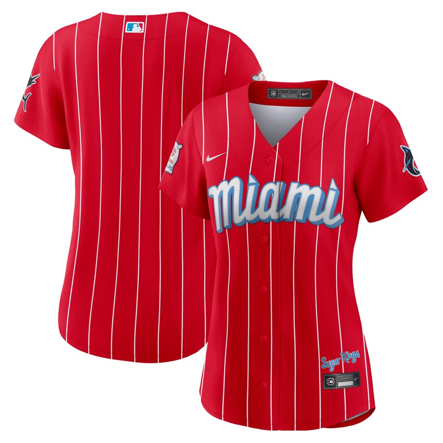 Women's Miami Marlins Nike Red City Connect Replica Jersey - Ujersey NHL