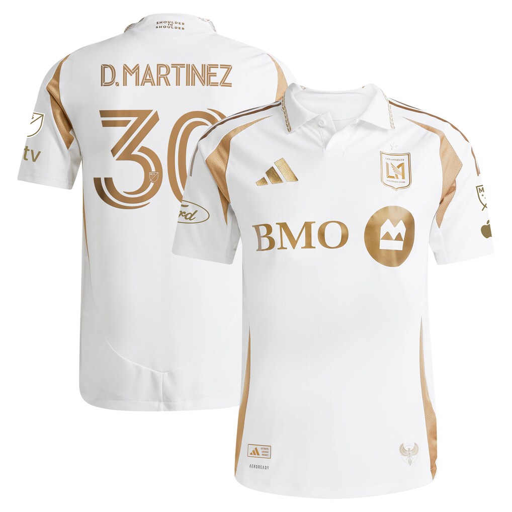 Men's LAFC David Martinez adidas White 2025 Secondary Authentic Player Jersey - Ujersey
