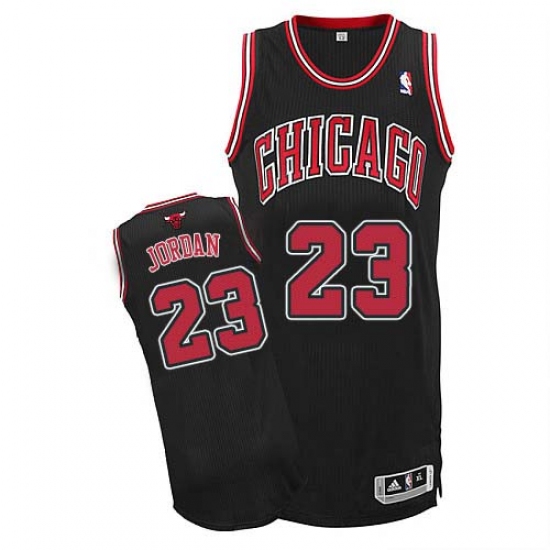 Youth Adidas Chicago Bulls #23 Michael Jordan Authentic Black Alternate NBA Jersey - Ujersey