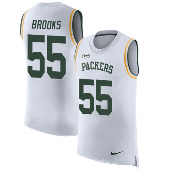 Men's Nike Green Bay Packers #55 Ahmad Brooks White Rush Player Name & Number Tank Top NFL Jersey - Ujersey