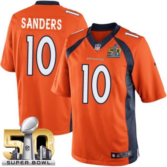 Youth Nike Denver Broncos #10 Emmanuel Sanders Limited Orange Team Color Super Bowl 50 Bound NFL Jersey - Ujersey