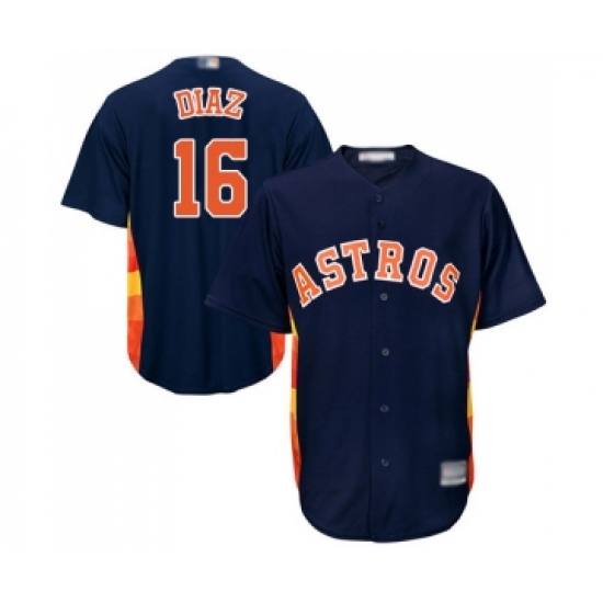 Men's Houston Astros #16 Aledmys Diaz Replica Navy Blue Alternate Cool Base Baseball Jersey - Ujersey